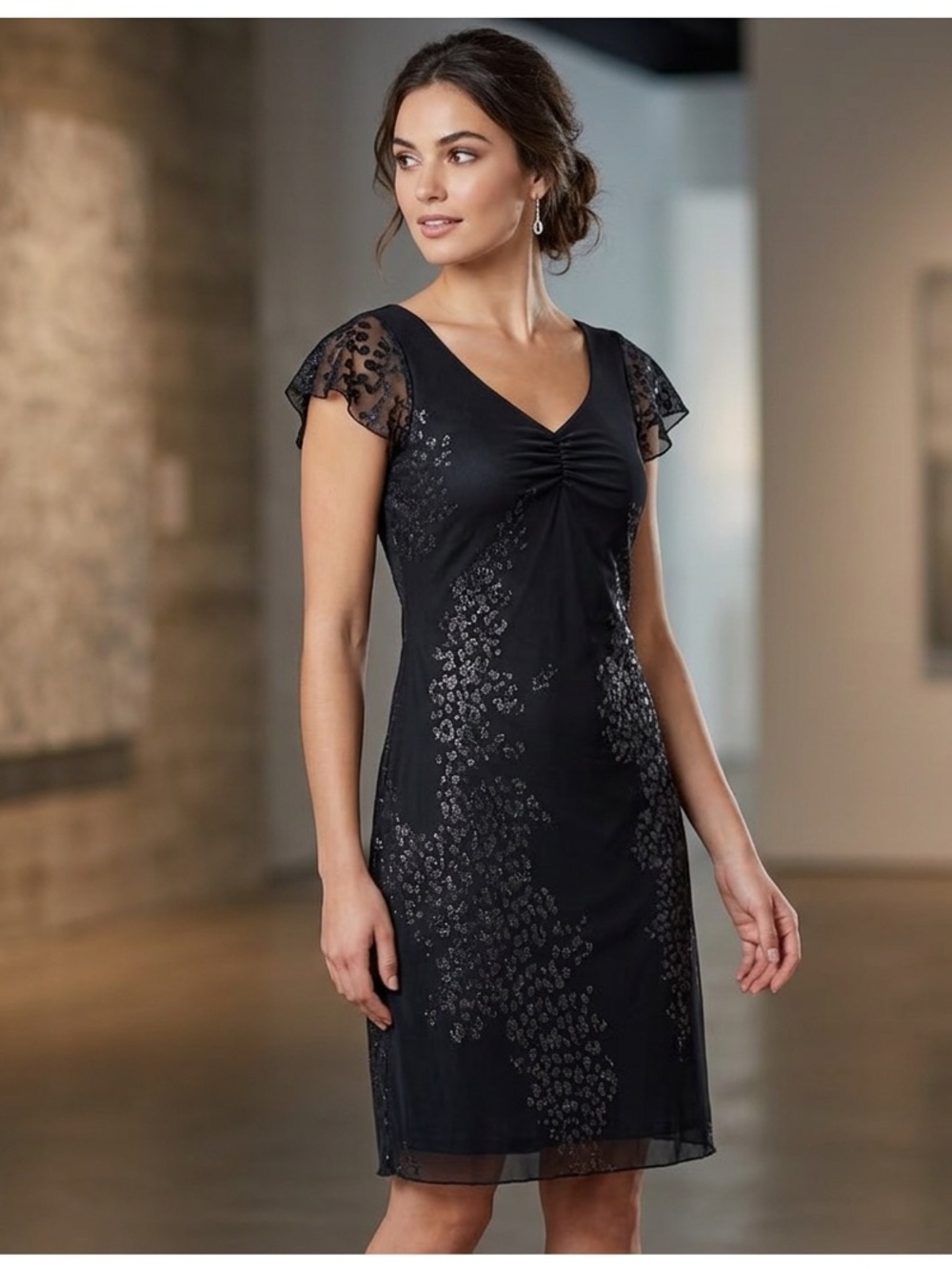 Be Smart shiny dress Size Juniors 9 Party Cocktail Black Small dress